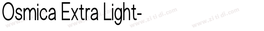 Osmica Extra Light字体转换